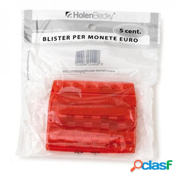 Portamonete - PVC - 5 cent - rosso - HolenBecky - blister 20