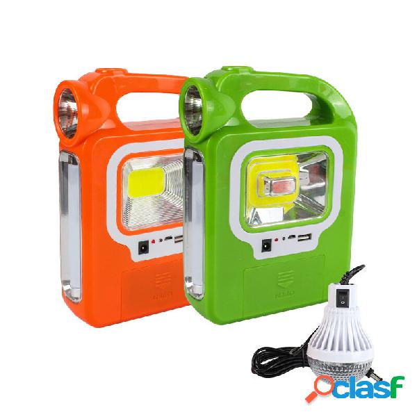 Portatile solare Lanterna COB LED Da lavoro lampada Faretto