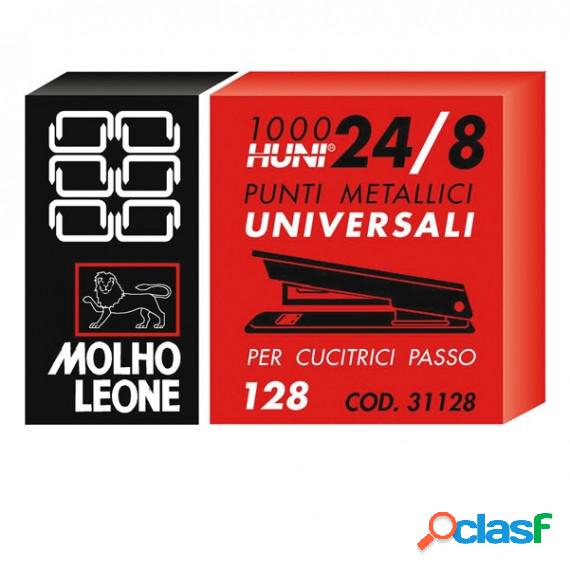 Punti 128 - 24/8 - metallo - Molho Leone - conf. 1000 pezzi