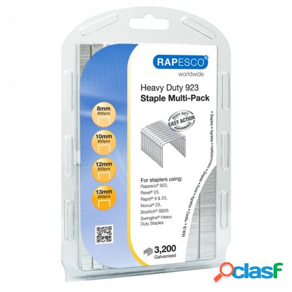 Punti assortiti - tipo 23 - metallo - Rapesco - conf. 3200