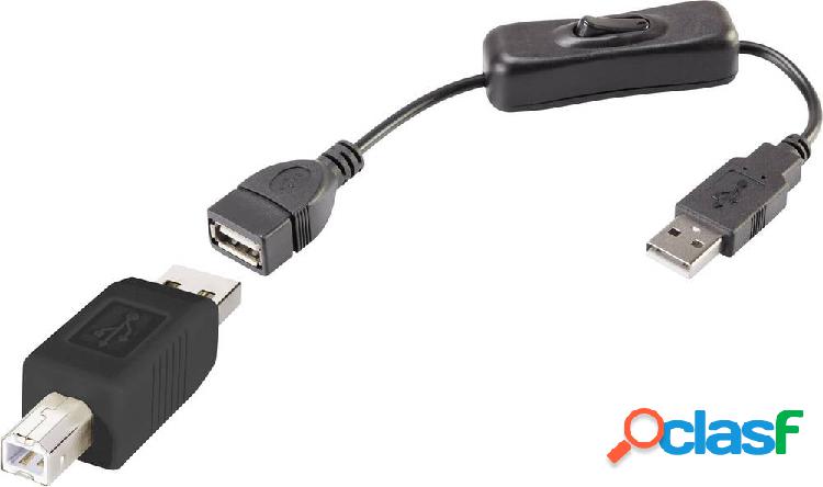 Renkforce Cavo USB USB 2.0 Spina USB-A, Spina USB-B 0.25 m