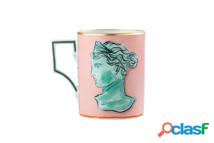 Richard Ginori Mug Il viaggio di Nettuno porcellana rosa