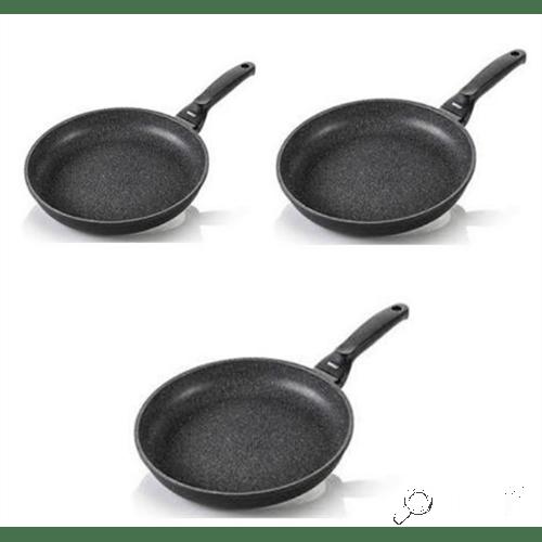 Risolì - Batteria 3 padelle in alluminio antiaderente