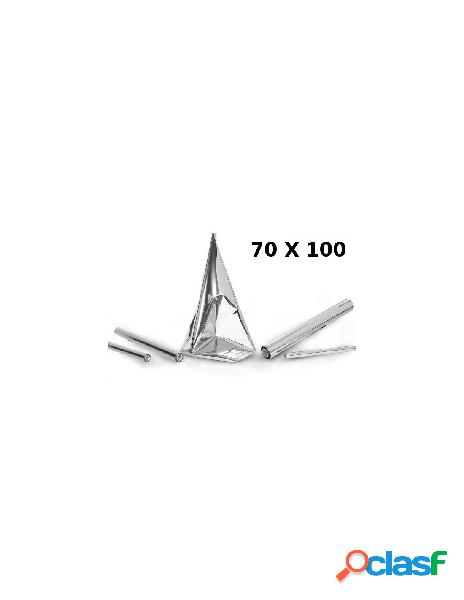 Rotolo carta metallizzata argento misura 70 x 100 cm