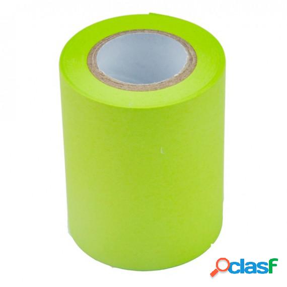 Rotolo ricarica carta autoadesiva - verde neon - 59mm x 10mt