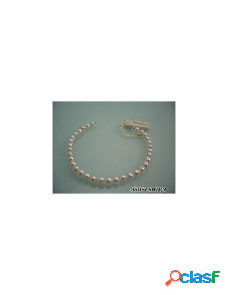 SALDI Bracciale MILUNA di perle e oro bianco 18kt