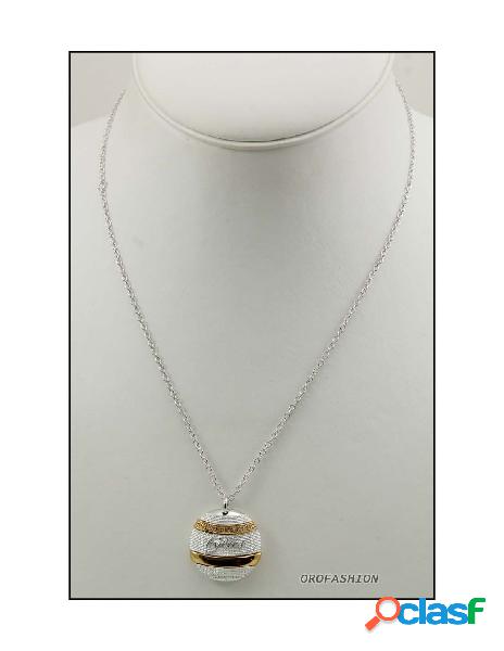 SALDI Collana BYBLOS - 9513 - color silver/oro con cristalli