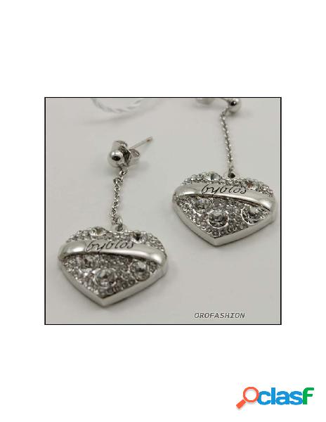 SALDI Orecchini BYBLOS a cuore - 90102 - metallo silver con