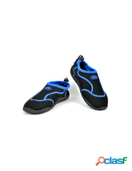 Scarpette comfort da mare/scoglio col. nero-blu tg.44
