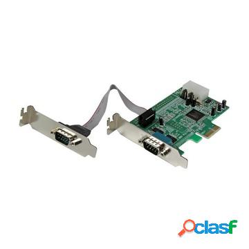 Scheda pci express seriale nativa basso profilo a 2 porte