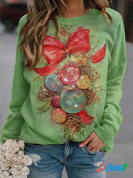 Sciolto Natale Casuale Jersey Felpa