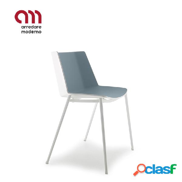 Sedia Aiku MDF Italia 4 Gambe Cornificate