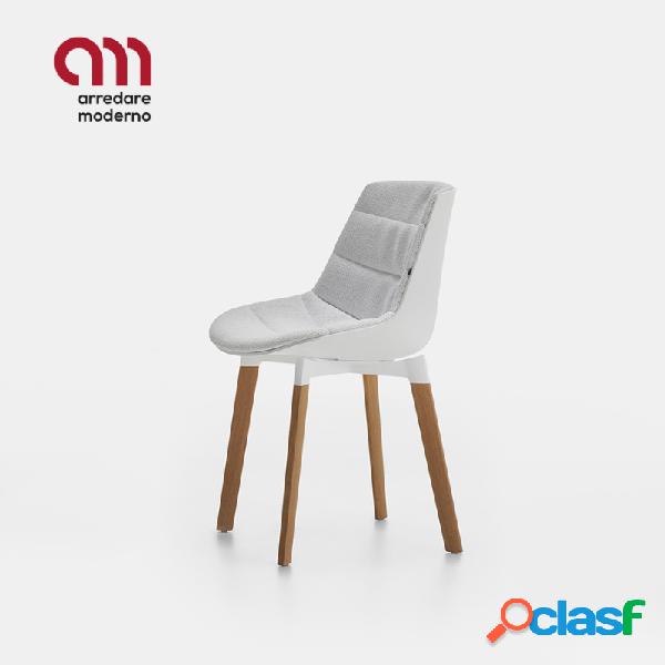Sedia Flow Chair MDF Italia 4 Gambe Cross Rovere