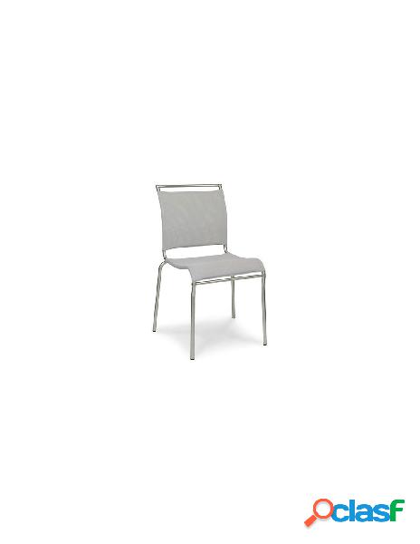 Sedia connubia calligaris cb 93 p95 460 air satinato grigio