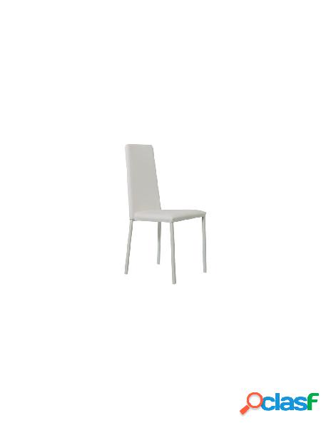 Sedia living design 0018 cat a betty cayenne 1115 bianco