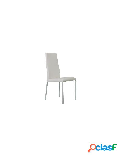 Sedia living design 0033 cat a sempione zeus 102 bianco