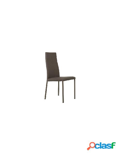 Sedia living design 0033 cat c sempione nettuno 9074 tortora