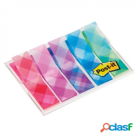 Segnapagina Post it Index Mini - motivi Scozzesi - 12 x 43,2