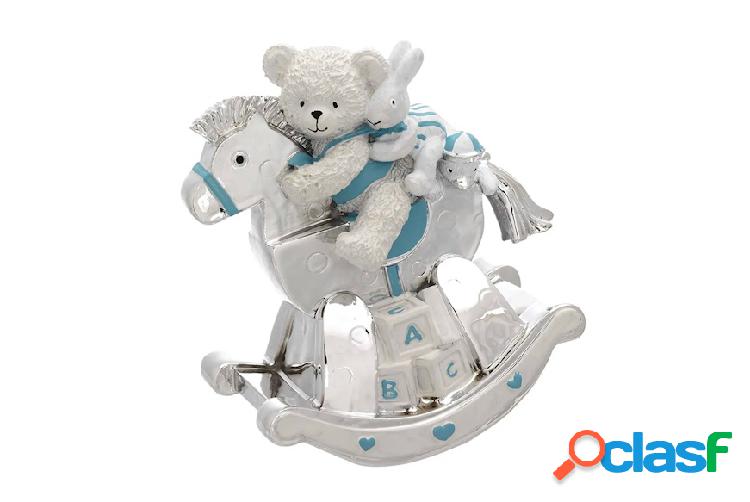 Selezione Zanolli Carillon Cavallo a Dondolo celeste argento