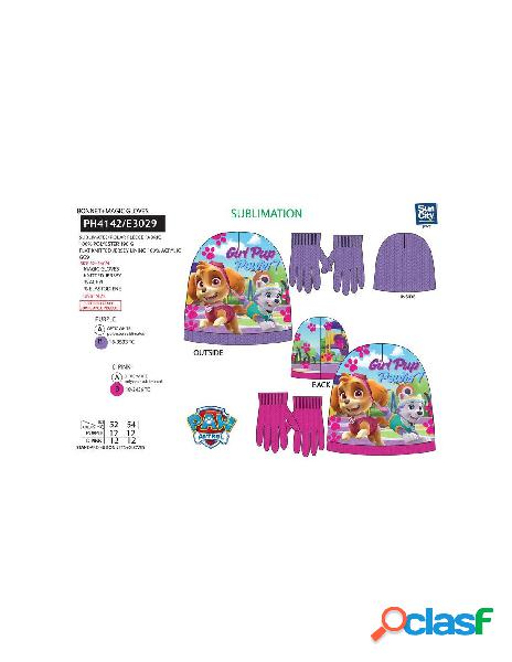 Set 2 pcs cappellino & guanti 100%p paw patrol