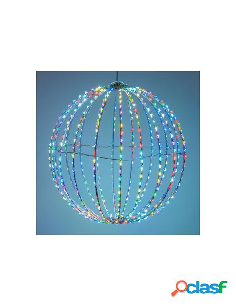 Sfera 3d ripiegabile d.30cm metallo bianco 500 microled