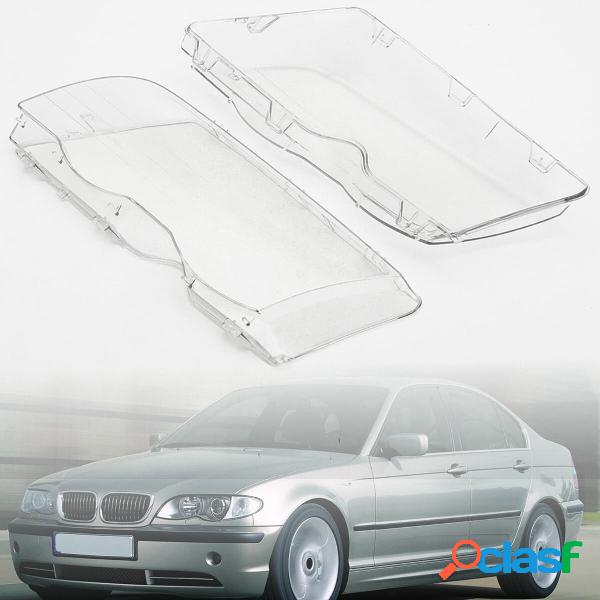 Sinistra Destra Faro lente Copertura Per BMW E46 Serie 3