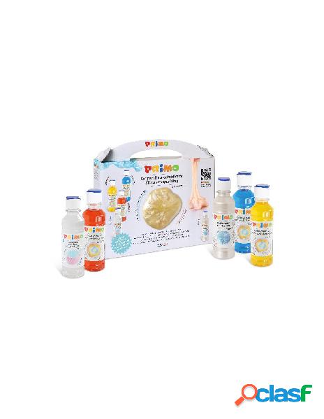 Slime-lab set in valigetta di cartone con 3 colle colorate