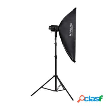 Softbox asimmetrico 110×45 attacco bowens nero,bianco