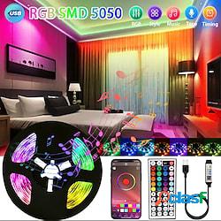 Striscia led rgb con app bluetooth 44 pulsanti telecomando