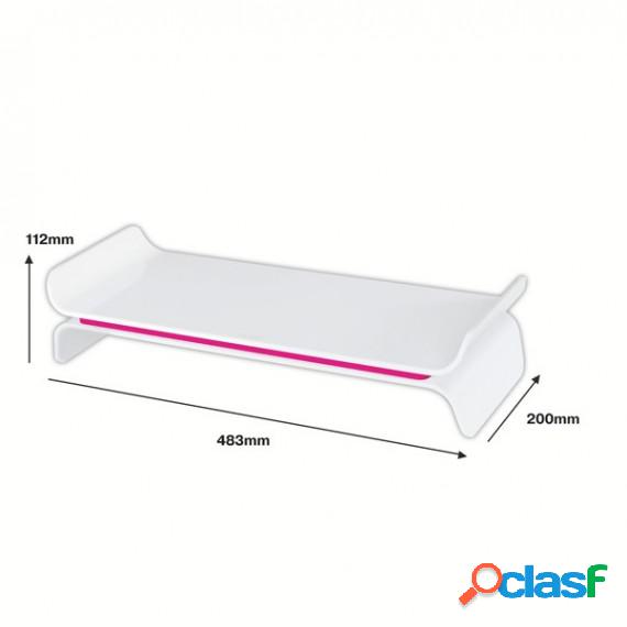 Supporto monitor Ergo Wow - bianco/fucsia - Leitz