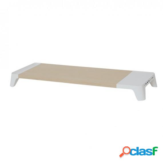Supporto monitor in legno Eyes8 - con caricatore wireless -