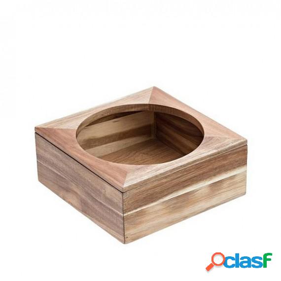 Supporto per ciotola - in bamboo - 26x26x11 cm - colore