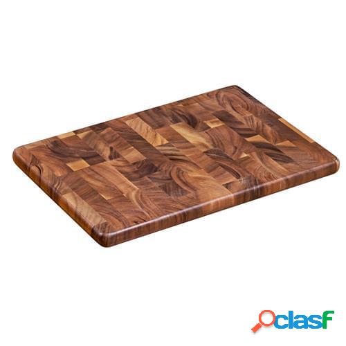 Tagliere rettangolare in legno di acacia con struttura