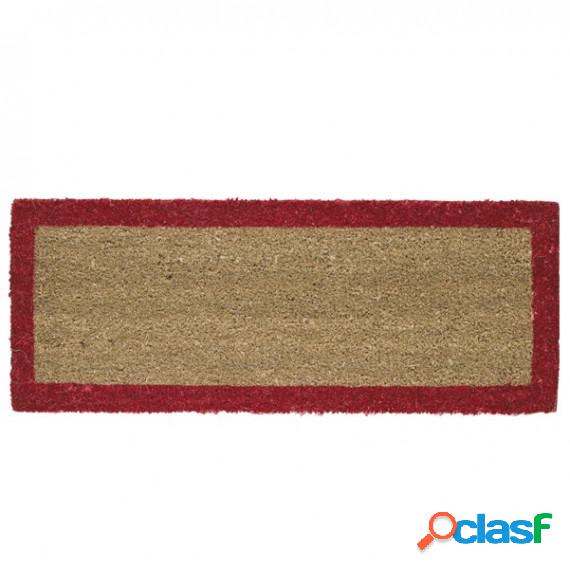 Tappeto scalino - fibra di cocco e PVC - 27x70 cm - rosso -