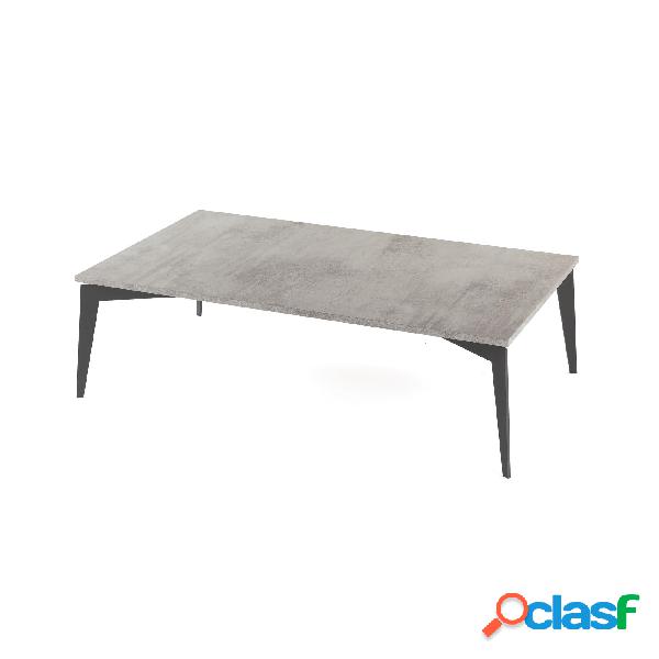 Tavolino rettangolare top in laminato ecologico 120x70xh36cm