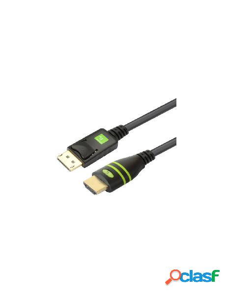 Techly - cavo convertitore da displayport a hdmi 1 m