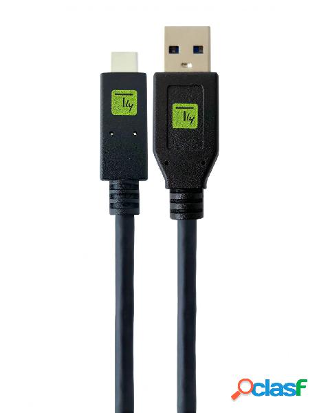Techly - cavo usb 3.2 gen 1 a maschio / usb-c&trade maschio