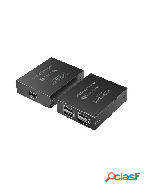 Techly - extender usb 2.0 high-speed 4 porte su cavo cat.6