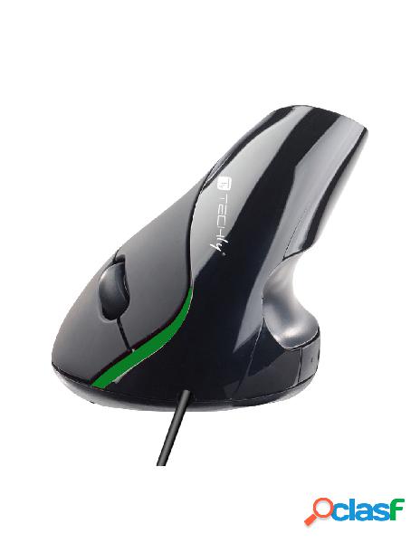 Techly - mouse verticale ergonomico usb nero