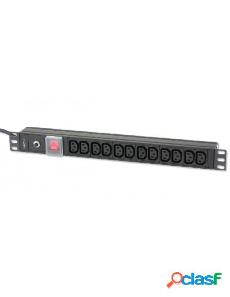 Techly professional - multipresa 12 posti vde da rack 19 con