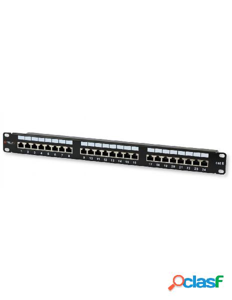 Techly professional - pannello patch stp 24 posti rj45 cat.6