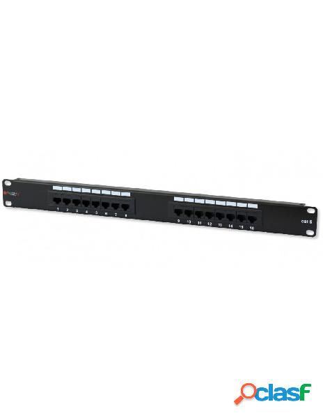 Techly professional - pannello patch utp 16 posti rj45 cat.6