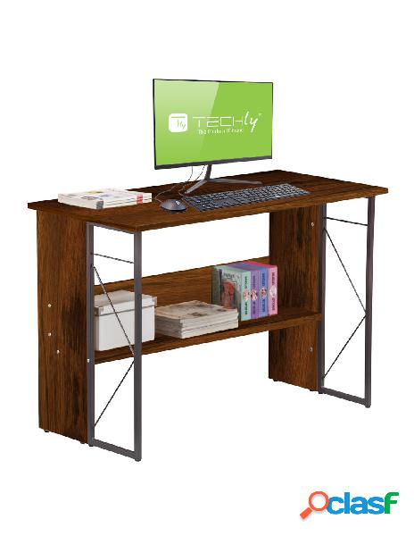Techly - scrivania per computer scrittoio salvaspazio in