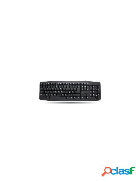 Techly - tastiera ps2 104 tasti layout americano nero