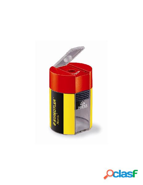 Temperamatite dal design giallo e nero, a 1 foro con
