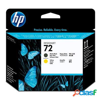 Testina originale Hp C9384A 72 NERO OPACO+GIALLO