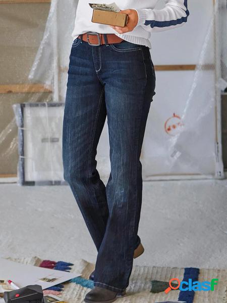Tinta unita Casuale Sciolto Jeans