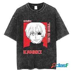 Tokyo Ghoul Ken Kaneki Maglietta T-shirt oversize lavata con