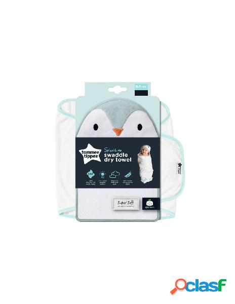 Tommee tippee telo da bagno neonato percy il pinguino azzur