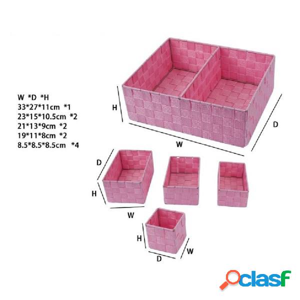 Trade Shop - 11 Pz Scatole Tessuto Componibili Organizer